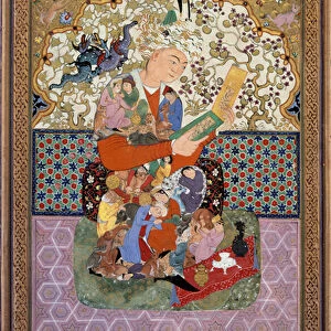 The reader. Painting of Iran, 16th century. Gouache on Paper. Musee du Louvre