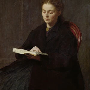 Reading, 1863 (oil on canvas)