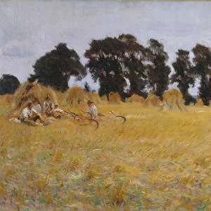 Reapers Resting in a Wheat Field, 1885 (oil on canvas)