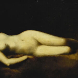 A Reclining Nude, (oil on canvas)