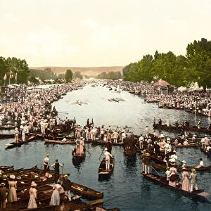 The Regatta Course II, Henley-on-Thames (hand-coloured photo)