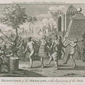 The rejoicings of the Mexicans at the beginning of the age (engraving)