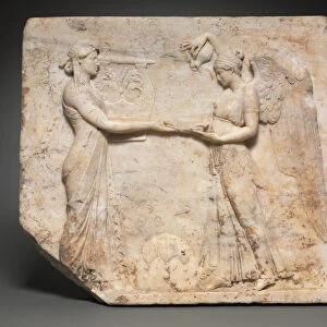 Relief of Apollo with Nike, 27 BC-14 (Greek marble)