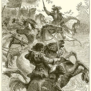 The Religious Wars. --William of Orange at the Boyne (engraving)