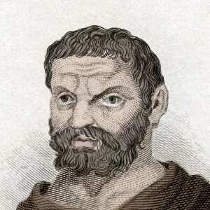 Representation of Thales de Miletus, (Thales of Miletus) mathematician and philosopher
