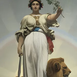 The Republic by Gerome Jean Leon (1824 - 1904) (allegory - 1848); Mairie des Lilas
