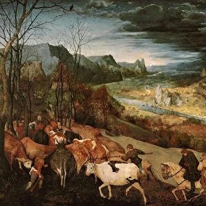The Return of the Herd (Autumn) 1565 (oil on panel)