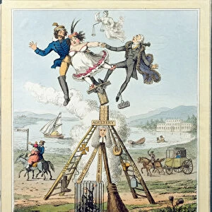 Returning Justice Lifts Aloft Her Scale, published by G