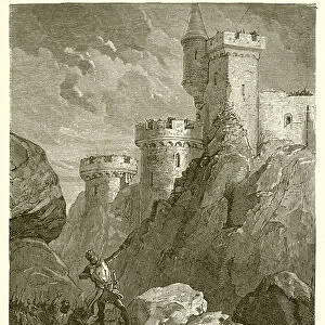 Richard Coeur de Lion receiving his Death-Wound before the Castle of Chaluz, 1199 (engraving)