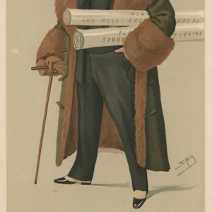 Richard D Oyly Carte (colour litho)