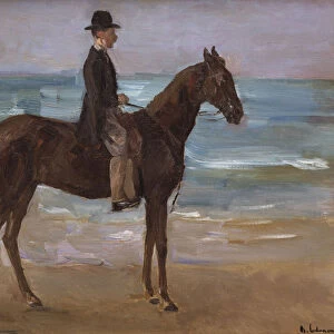 A Rider on the Shore (oil on canvas)