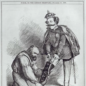Right Leg in the Boot at Last, caricature of Giuseppe Garibaldi (1807-82)