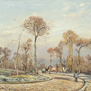 The Road to Versailles, Louveciennes: Morning Frost, 1871 (oil on canvas)