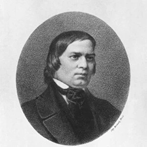 Robert Schumann, 1839 (litho) (b / w photo)