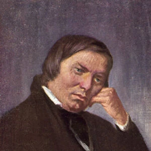 Robert Schumann (colour litho)