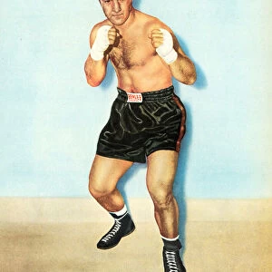 Rocky Marciano, heavyweight boxing champion of the world, unbeaten in forty-eight professional fights (photo)