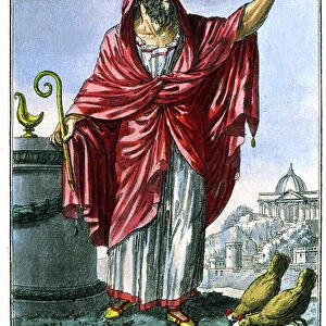 Roman augur, 1798 (engraving)