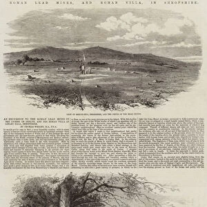 Roman Lead Mines, and Roman Villa, in Shropshire (engraving)