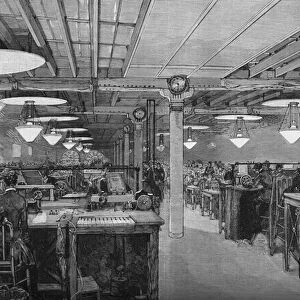 Room of female telegraphers in the central office of the Ministry of Posts