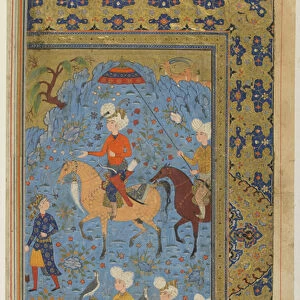 A Royal Hunt from a Shahnama (Book of kings) by Firdawsi, c