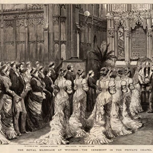 The Royal Marriage at Windsor, the Ceremony in the Private Chapel of the Castle (engraving)