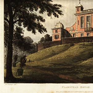 The Royal Observatory or Flamsteed House, Greenwich Park, 1823 (engraving)