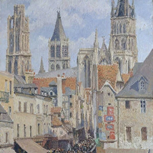 Rue de l Epicerie, Rouen (Effect of Sunlight), 1898 (oil on canvas)