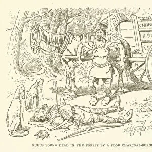 Rufus found dead in the forest by a Poor Charcoal-Burner (engraving)