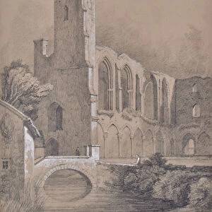 Ruins of a cathedral, 1810-65 (Pencil)
