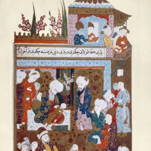 Rumi curing his elder son Arif, late 16th century (vellum)