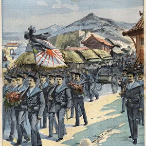 Russo-Japanese War In Chemulpo, the Japanese give the last honours to two sailors of