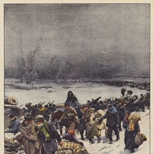 The Sad Exodus of the Finns (colour litho)