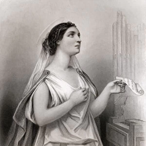 Saint Cecilia, illustration from World Noted Women by Mary Cowden Clarke