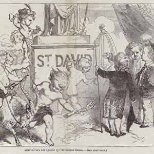 Saint Davids Day, (1 March) (engraving)