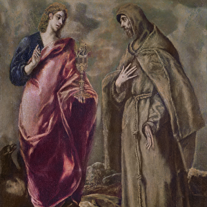 Saint John the Evangelist and Saint Francis of Assisi, c. 1608 (oil on canvas)