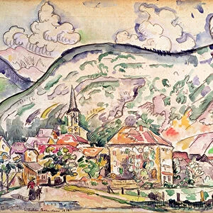 Saint-Julien-Beauchene, 1914 (watercolour on paper)