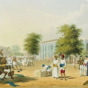 Scene in Bombay, from Volume I of Scenery, Costumes and Architecture of India