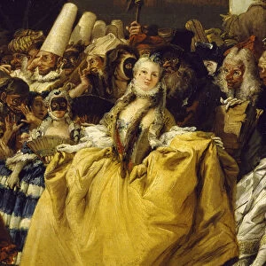 Scene de carnaval ou Le menuet (Detail). Peinture de Gian Domenico Tiepolo (1727-1804)