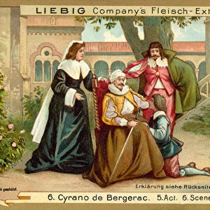 Scene from Cyrano de Bergerac (chromolitho)