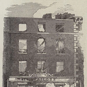 Scene of the Fatal Fire in Westmoreland-Street, Dublin (engraving)