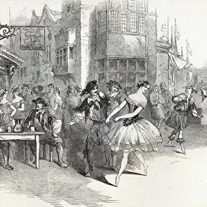 Scene from the new Ballet of The Wags of Wapping, at Drury-Lane Theatre
