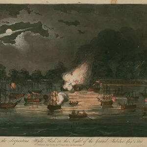 Scene on the Serpentine, Hyde Park, London, on the night of the Grand Jubilee (coloured engraving)