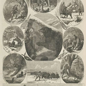 Scenes in the life of a trapper, from Harpers Weekly