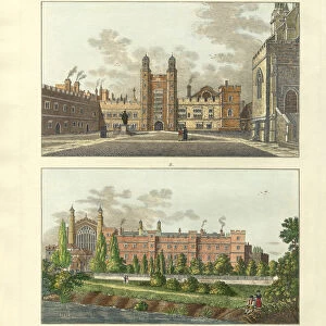 The school of Eton (coloured engraving)