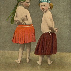 Two Scottish boys (coloured photo)