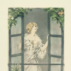 The Four Seasons: Spring, c. 1928 (hand-coloured drypoint & aquatint) (see also 745548-51)