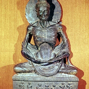 Seated Buddha in meditation, Greco-Buddhist style, 1st-4th century (bronze)