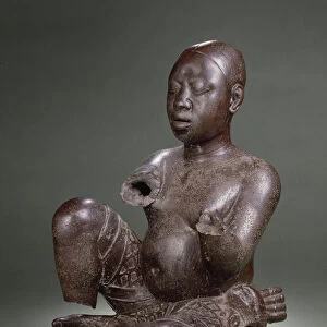 Seated figure, Tada, 13th - 14th century (copper)