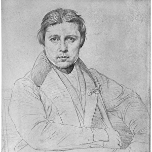 Self Portrait, 1835 (graphite on paper) (b / w photo)