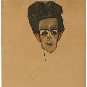 Self portrait, 1910 (w / c & charcoal on paper)